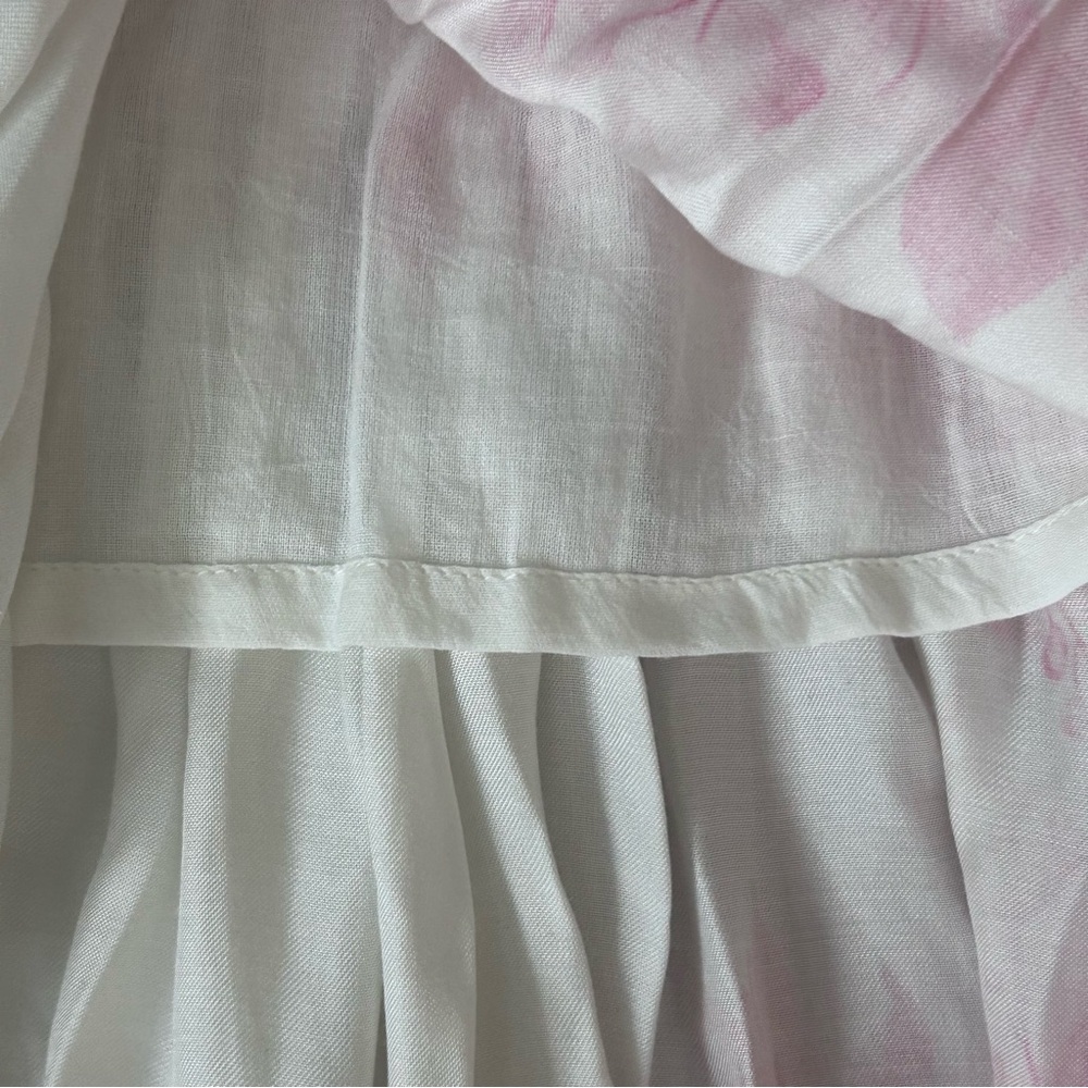 Anthro x Bhanuni by Jyoti Cherry Blossom Mini Dress S Floral Ruffle Cutout Boho - Picture 14 of 16